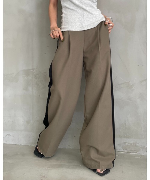 「AIC.」 スラックス FREE ネイビー レディース_画像5