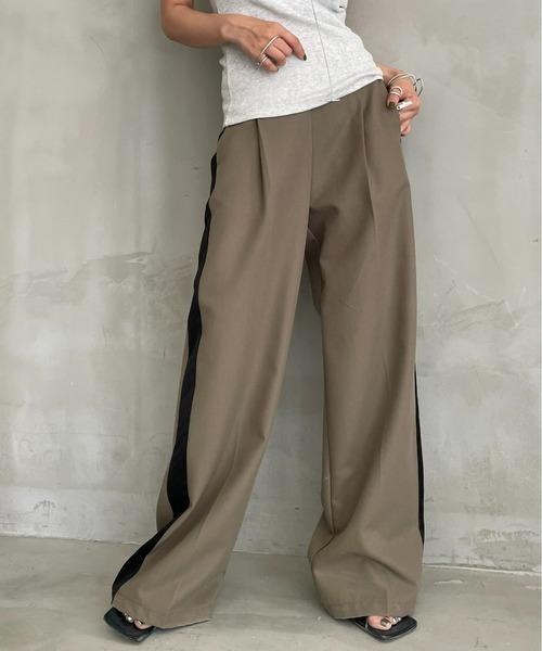 「AIC.」 スラックス FREE ネイビー レディース_画像6