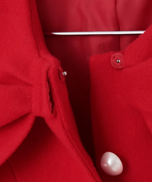 mezzo piano ダッフルコート コート リボンカラー ウールコート キッズ