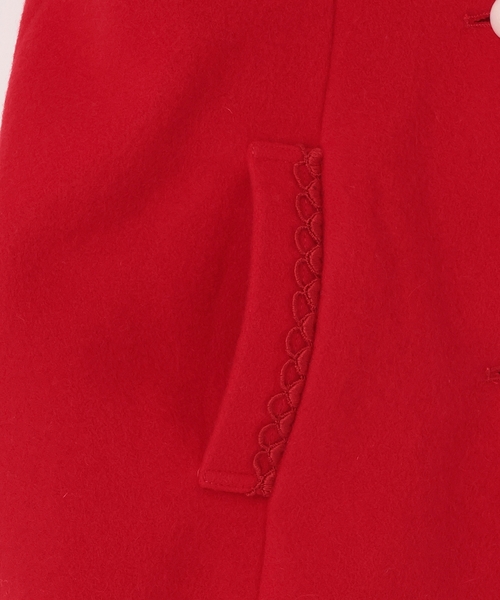 mezzo piano ダッフルコート コート リボンカラー ウールコート キッズ