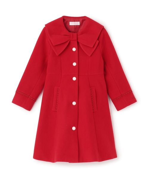 mezzo piano ダッフルコート コート リボンカラー ウールコート キッズ