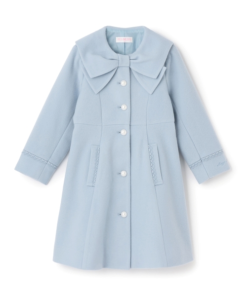 mezzo piano ダッフルコート コート リボンカラー ウールコート キッズ