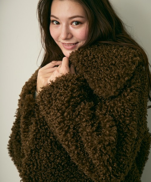 Lunea ブルゾン アウター プードルファーコート レディース : ZOZOTOWN