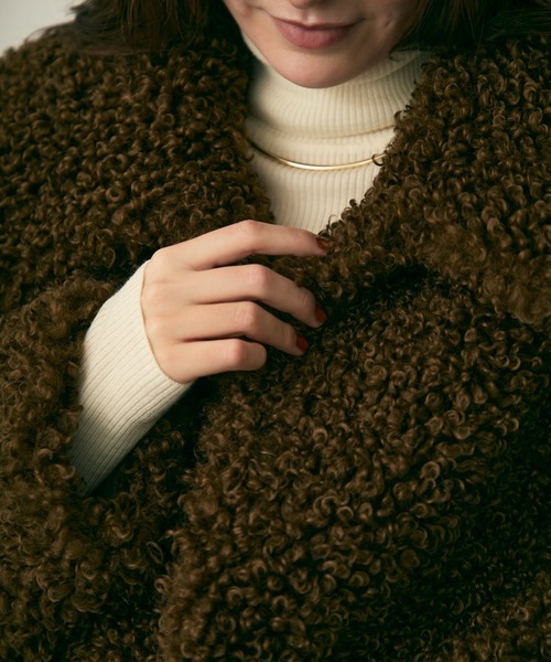 Lunea ブルゾン アウター プードルファーコート レディース : ZOZOTOWN