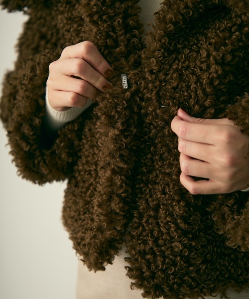 Lunea ブルゾン アウター プードルファーコート レディース : ZOZOTOWN