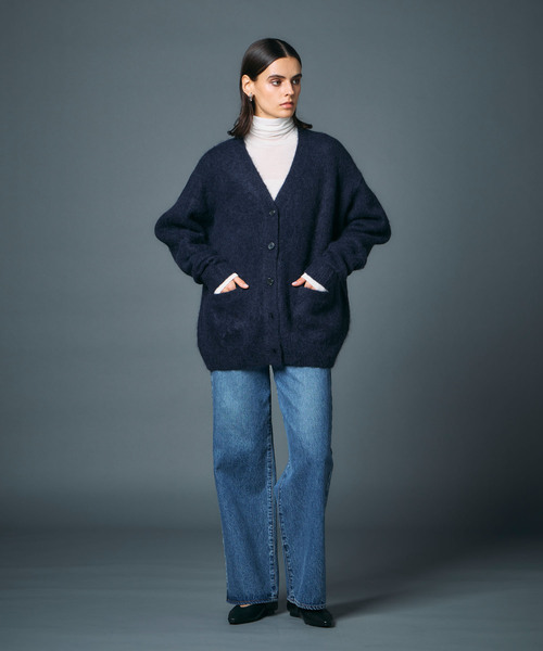 N.O.R.C カーディガン アルパカシャギーニットカーディガン レディース