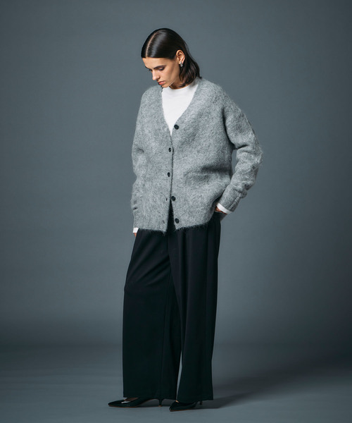 N.O.R.C カーディガン アルパカシャギーニットカーディガン レディース