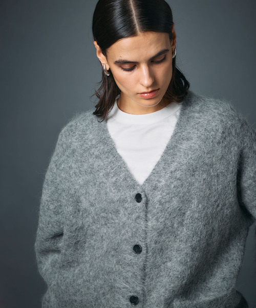 N.O.R.C カーディガン アルパカシャギーニットカーディガン レディース