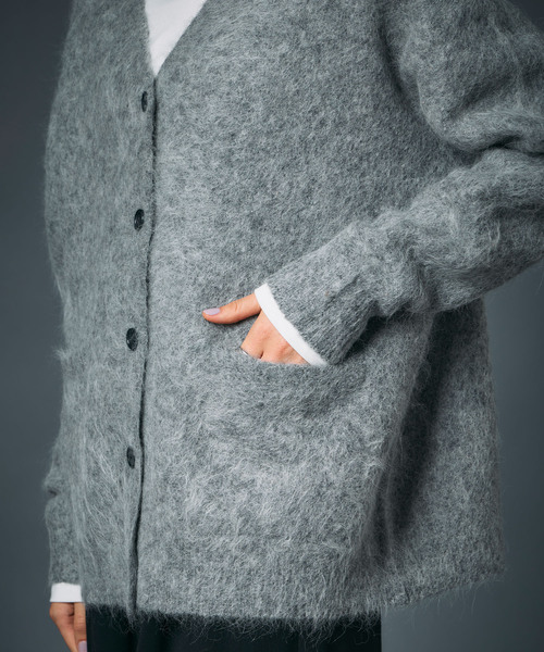 N.O.R.C カーディガン アルパカシャギーニットカーディガン レディース