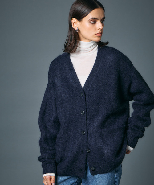 N.O.R.C カーディガン アルパカシャギーニットカーディガン レディース