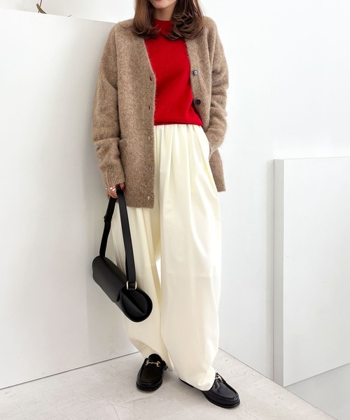 N.O.R.C カーディガン アルパカシャギーニットカーディガン レディース