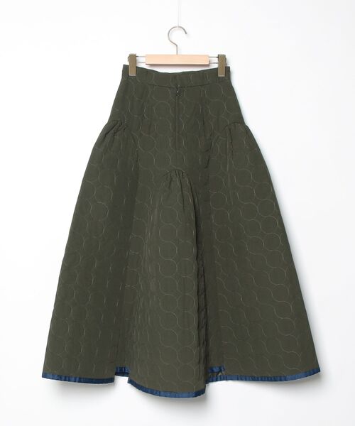 「UN3D.」 フレアスカート 36 カーキ レディース_画像2