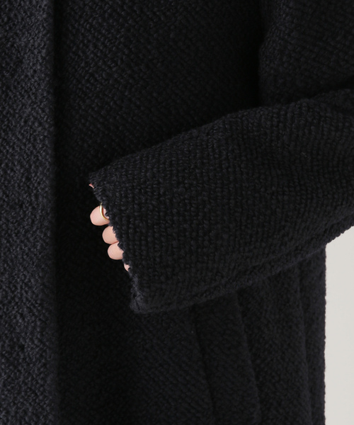 IENA（イエナ） ノーカラーコート 38 ネイビー レディース : ZOZOTOWN