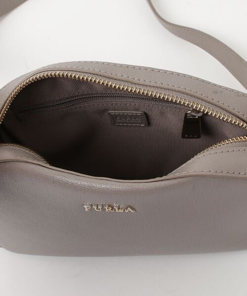 フルラ ショルダーバッグ グレージュ  ブラック キャンバス レザー レディース Furla 【中古】 FURLA（フルラ） ショルダーバッグ - グレー レディース : ZOZOTOWN