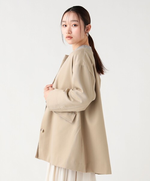 【超美品】撥水ステンカラーコート Mサイズ　ベージュ　BEAMS HEART BEAMS HEART（ビームス ハート） ステンカラーコート コート ダントツ
