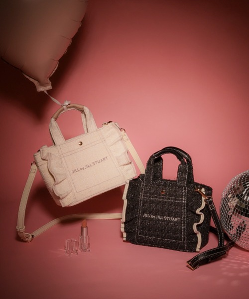 ジル バイ ジルスチュアート JILL by JILLSTUART ハンドバッグ ショルダーバッグ フリルトートミニ ツイード 2way  レディース ブランド 正規品 新品 ギフト プレゼント 人気 おすすめ 誕生日 記念日 クリスマス 送料無料 ラッピング無料 JILL by JILL STUART（ジルバイジルスチュアート） トートバッグ