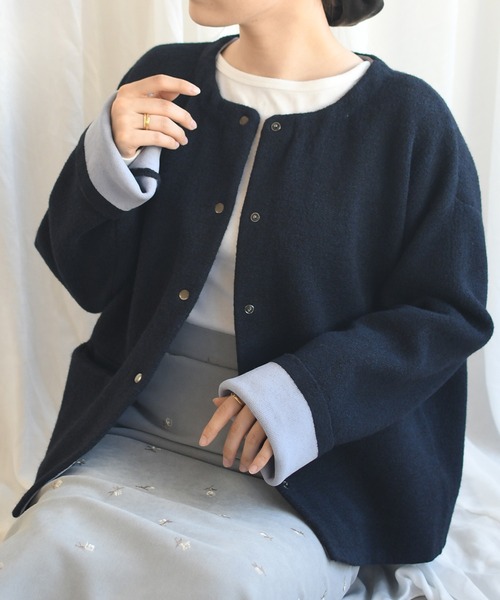 極美品 SONO パイソンニッティングカーディガン 2025 パール ネイビー 極美品 SONO パイソンニッティングカーディガン 2025 パール ネイビー