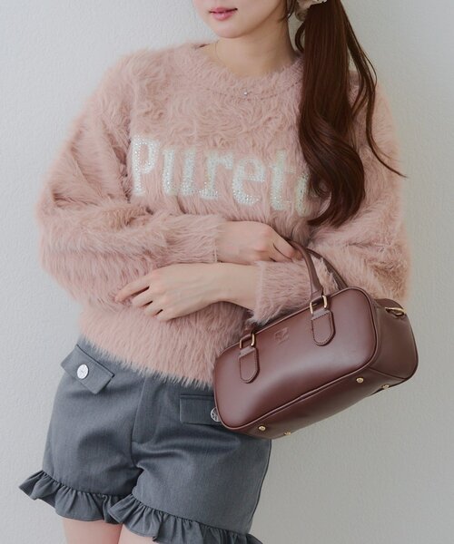 continuer de NICE CLAUP ニット セーター キラリロゴフェザーニット
