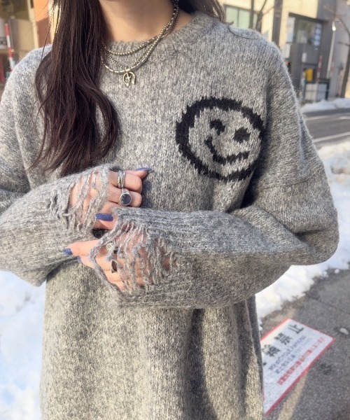 タグ付き新品未使用 ミカーレミカーレ ニット MICALLE MICALLE（ミカーレミカーレ） ニット セーター マイルダメージ