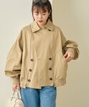 トレンチコート コート 「2WAY」ZIP切替...の詳細画像5