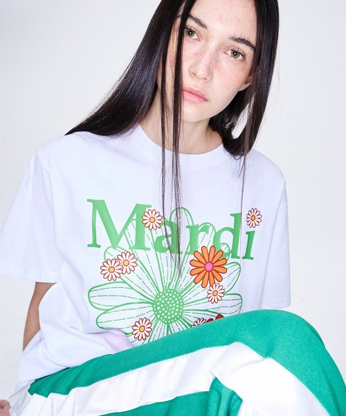 「Mardi Mercredi」 半袖Tシャツ FREE ホワイト×ピンク レディース_画像5