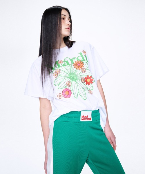 「Mardi Mercredi」 半袖Tシャツ FREE ホワイト×ピンク レディース_画像6