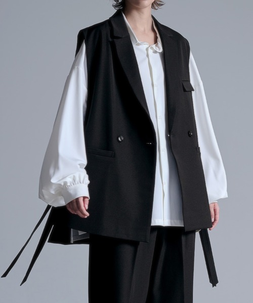 「Loose/ルース」 ジレ M ブラック メンズ_画像10