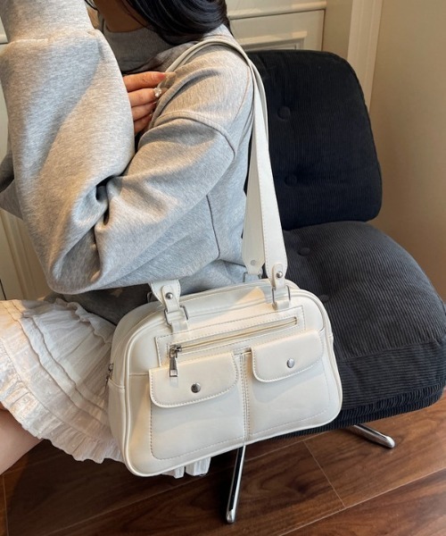 shameless ボストンバッグ アウトポケットボストンバッグ レディース