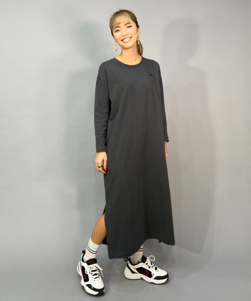 THE NORTH FACE（ザ ノースフェイス） 長袖ワンピース M グレー