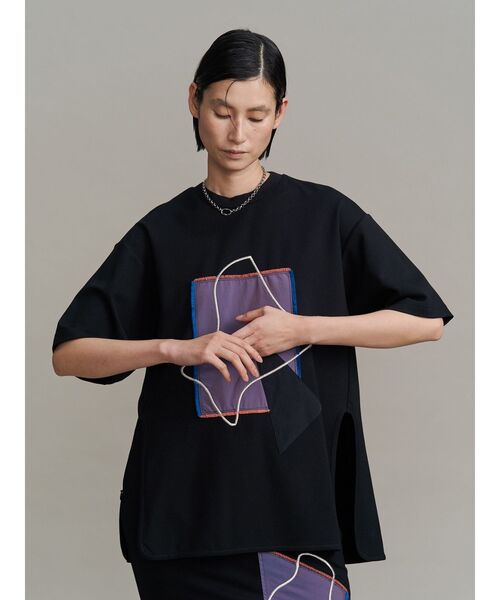tシャツ ART DOCKING T-SH / アートドッキングTシャツ レディースの画像
