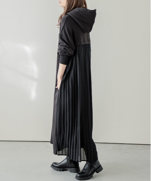 「La-gemme」 長袖ワンピース フリー ネイビー レディース_画像5