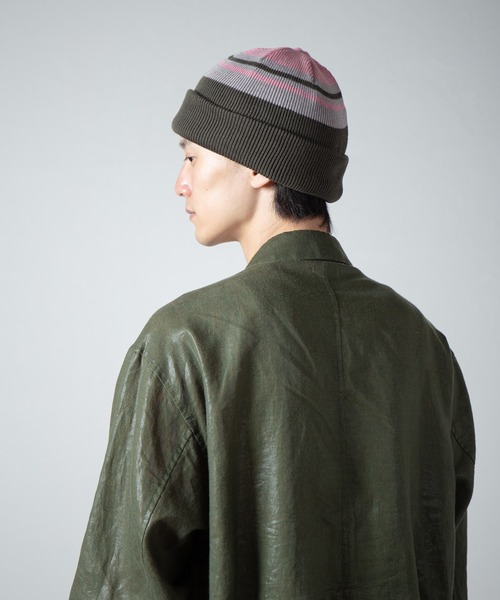 RACAL（ラカル） ニット帽 ニットキャップ Reversible Border Short