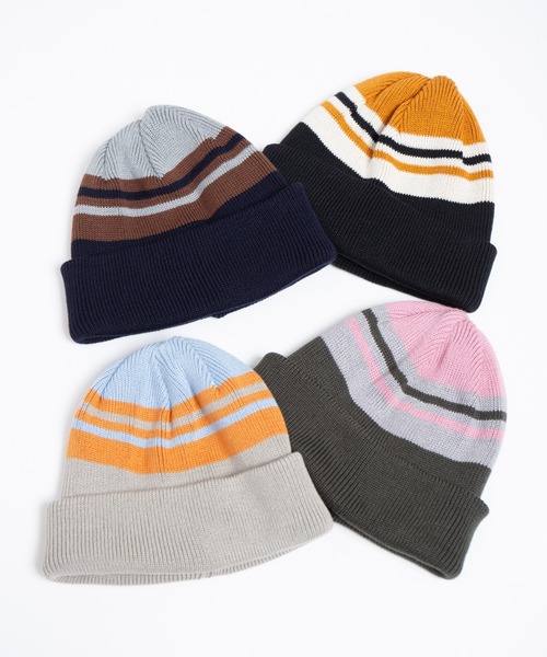 RACAL（ラカル） ニット帽 ニットキャップ メンズ Reversible Border