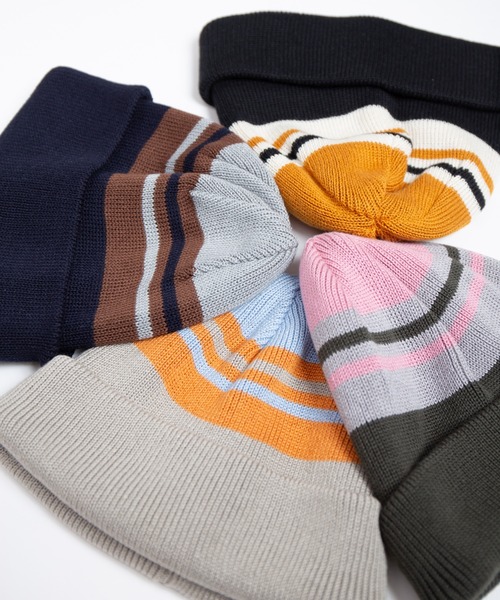 RACAL（ラカル） ニット帽 ニットキャップ メンズ Reversible Border