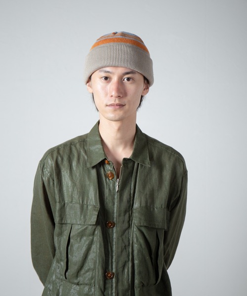 RACAL（ラカル） ニット帽 ニットキャップ Reversible Border Short