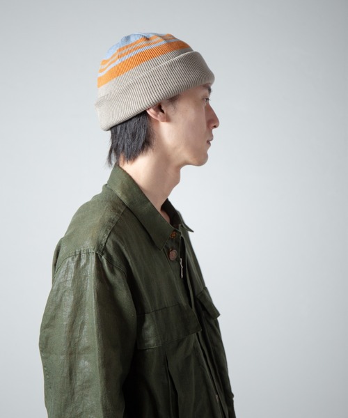 RACAL（ラカル） ニット帽 ニットキャップ メンズ Reversible Border