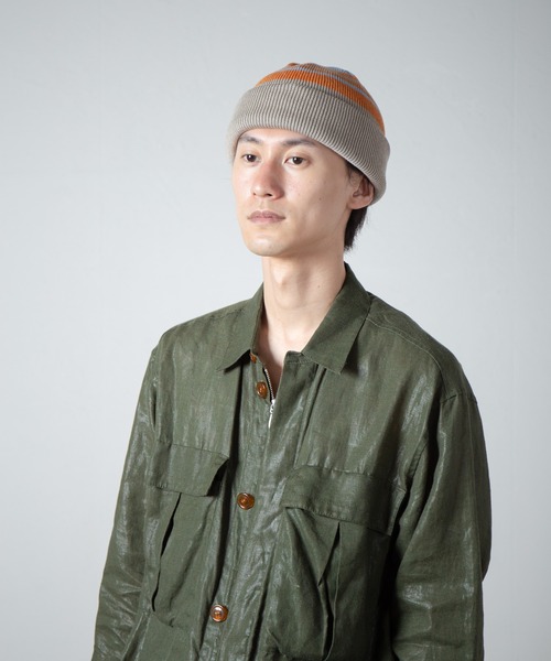 PERVERZE Blend Border Knit Cap ニット帽 RACAL（ラカル） ニット帽 ニットキャップ メンズ Reversible Border