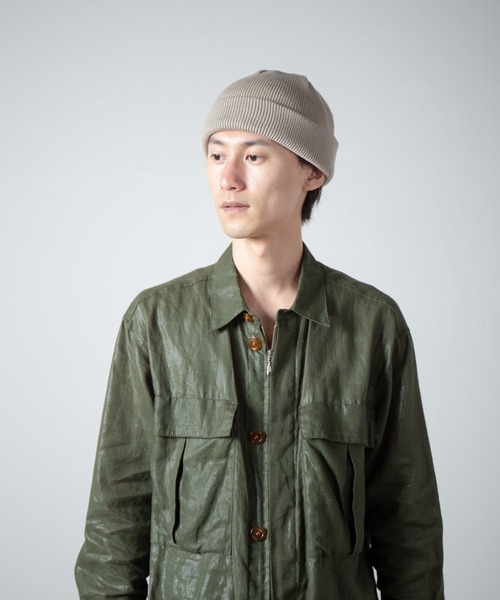 RACAL（ラカル） ニット帽 ニットキャップ Reversible Border Short