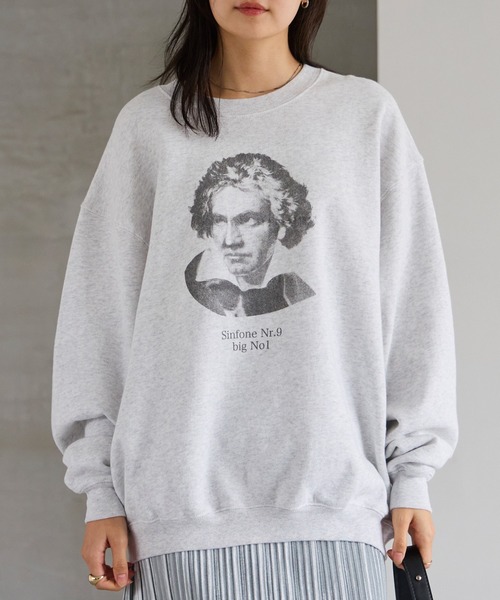 「SCREEN STARS」 スウェットカットソー L グレー レディース_画像2