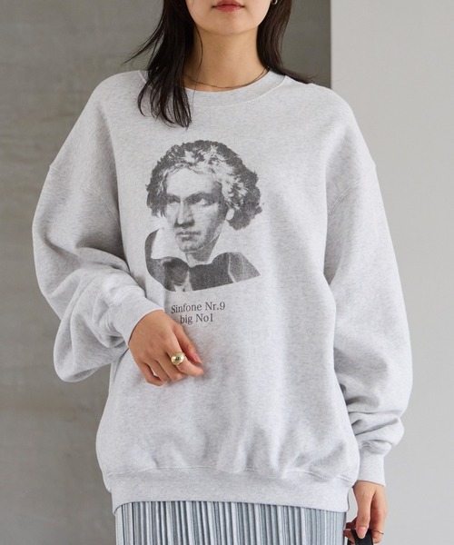 「SCREEN STARS」 スウェットカットソー L グレー レディース_画像3