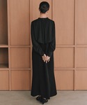 喪服 ワンピース シフォンドッキングマーメイド...の詳細画像2