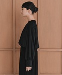 喪服 ワンピース シフォンドッキングマーメイド...の詳細画像5