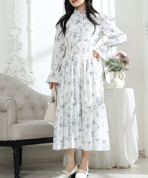 「Lace Ladies」 長袖ワンピース FREE アイボリー レディース_画像6