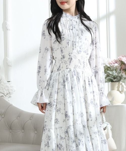 「Lace Ladies」 長袖ワンピース FREE アイボリー レディース_画像7