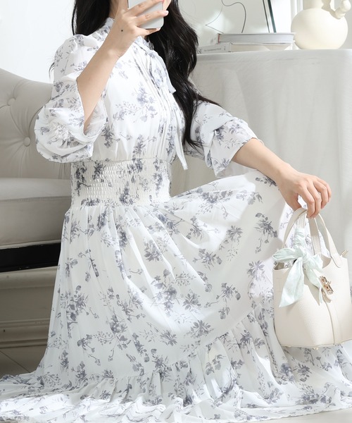 「Lace Ladies」 長袖ワンピース FREE アイボリー レディース_画像9