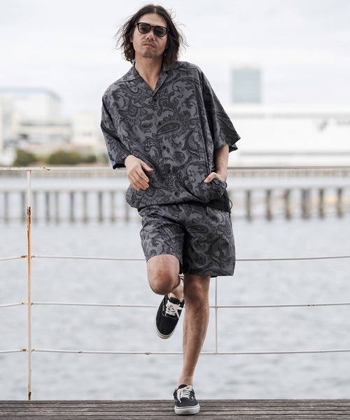 CAMBIO ペイズリー柄ハーフパンツ ブラック L CAMBIO（カンビオ） パンツ メンズ : ZOZOTOWN Yahoo!店 - 通販
