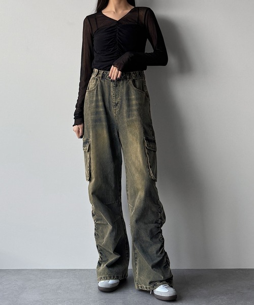 「callautia」 デニムパンツ SMALL ブルー レディース_画像9