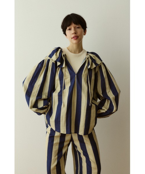 HeRIN.CYE ブラウス シャツ Stripe gauze blouse ストライプガーゼ 
