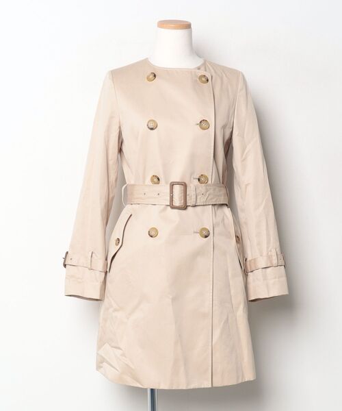 SLOBE IENA（スローブイエナ） ノーカラーコート 36 ベージュ 