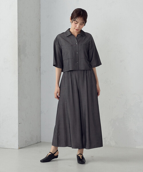 COMME CA ISM（コムサイズム） パンツ シャンブレースカ−チョ